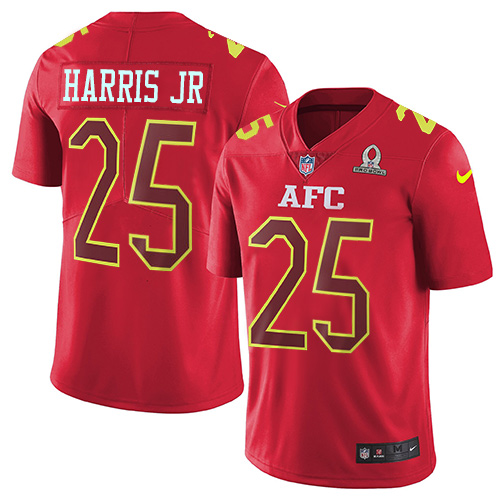 Nike Broncos #25 Chris Harris Jr Red Men's Stitched NFL Limited AFC Pro Bowl Jersey